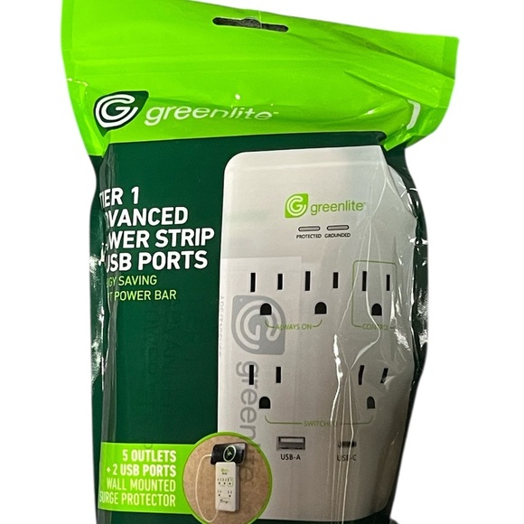 Advanced Power Strip with USB Ports - White - Picture 5 of 5